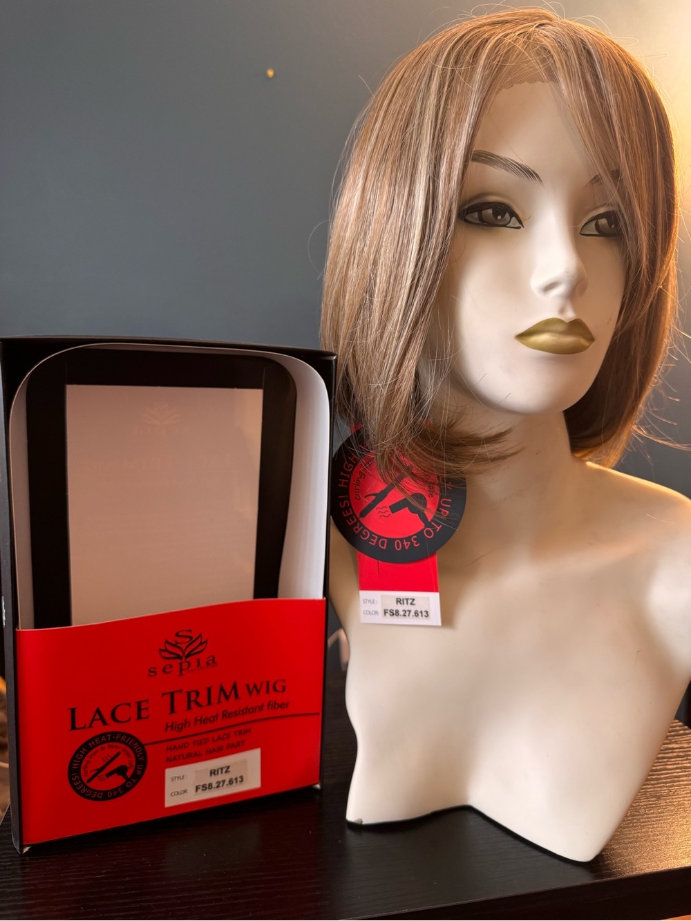 Ritz Lace Trim Wig in Light Brown Blend RITZ FS8.27.613